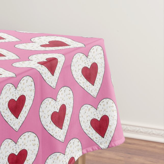 Raspberry Heart Linzer Cookie Linzertorte Österrei Tischdecke (Beispiel)