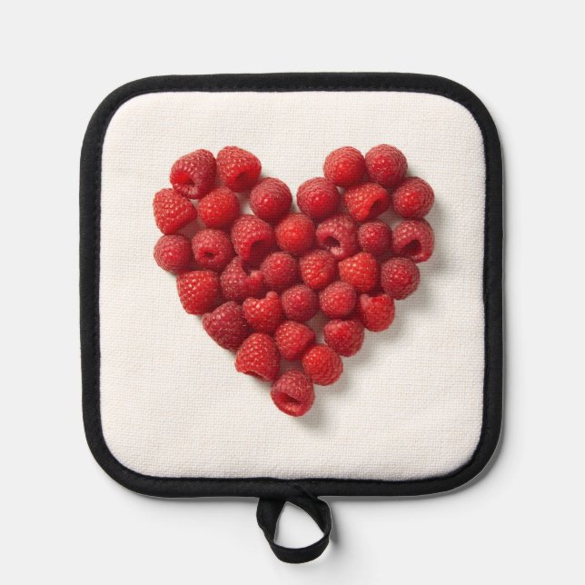 Raspberry Heart Topflappen (Vorderseite)