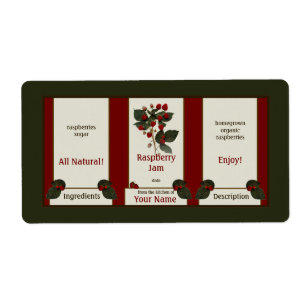 Raspberry-Homemede-Jam-Canning-Etikett 3