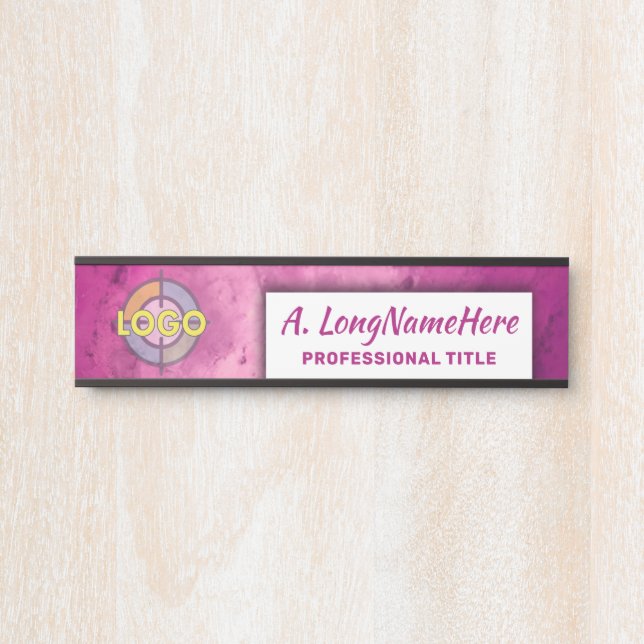 Raspberry Hot Pink Beruflich Creative Office Türschild (Vorderseite )