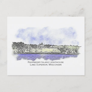Raspberry Island Lighthouse 2024 Postkarte