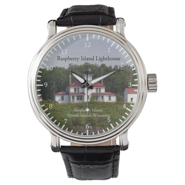 Raspberry Island Lighthouse watch Armbanduhr (Vorderseite)