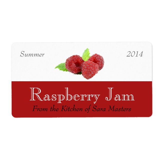 Raspberry Jam Canning Labels (Vorne)