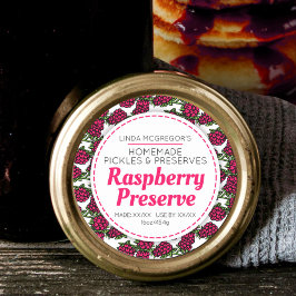 Raspberry-Konserven-Konfitüre Runder Aufkleber