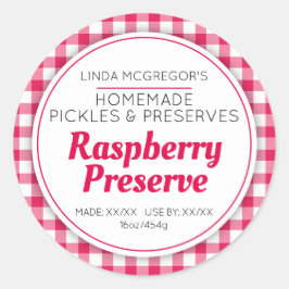 Raspberry-Konserven-Konfitüre Runder Aufkleber