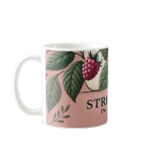 Raspberry Leaf Tee Design AI Art Tasse