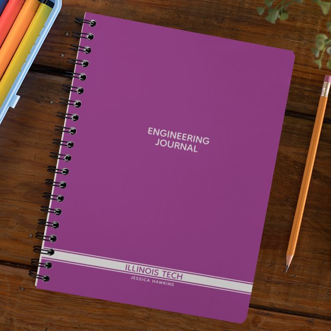 Raspberry Lila Classic Stripe Spiral Notebook Planer (Von Creator hochgeladen)