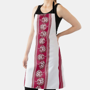 Raspberry Luxury Jacquard Stripes Schürze