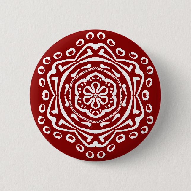 Raspberry Mandala Button (Vorderseite)