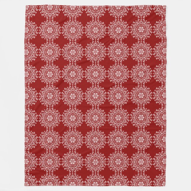 Raspberry Mandala Fleecedecke (Vorderseite)