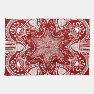 Raspberry Mandala Geschirrtuch