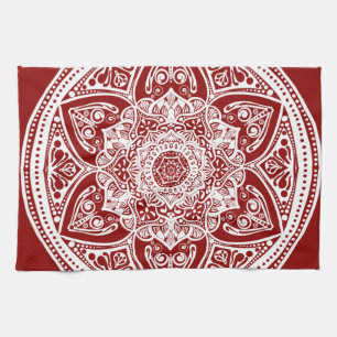 Raspberry Mandala Geschirrtuch