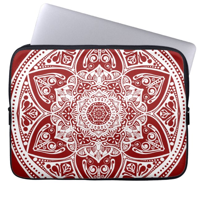 Raspberry Mandala Laptopschutzhülle (Vorderseite)