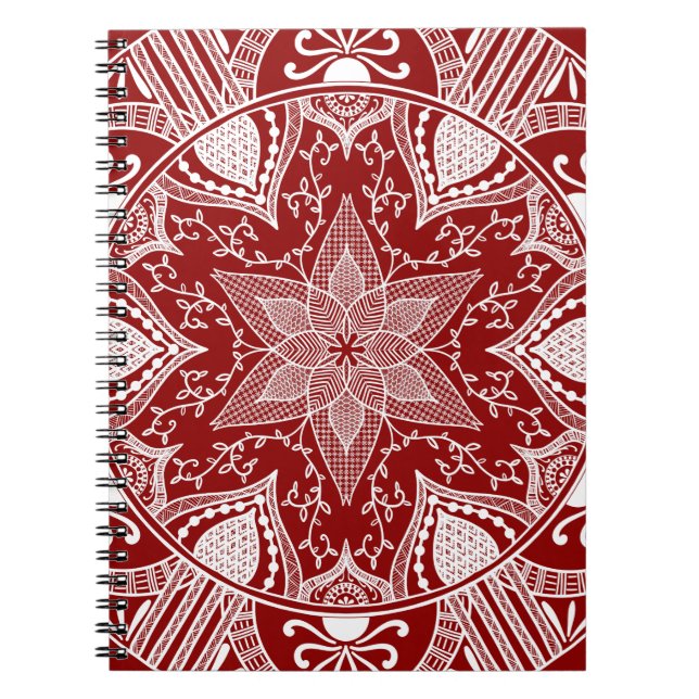 Raspberry Mandala Notizblock (Vorderseite)