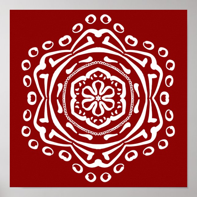 Raspberry Mandala Poster (Vorne)