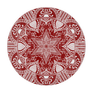 Raspberry Mandala Schneidebrett