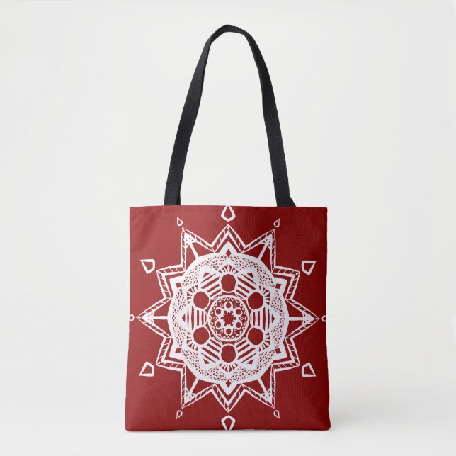 Raspberry Mandala Tasche (Vorderseite)