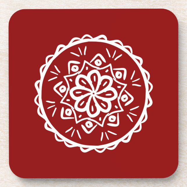 Raspberry Mandala Untersetzer (Vorderseite)