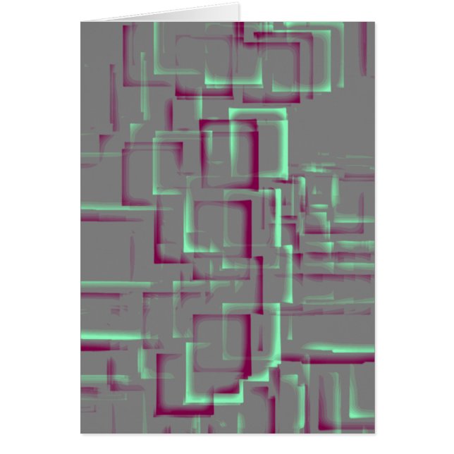 "Raspberry Mint" Geometrisches Art Poster (Vorne)