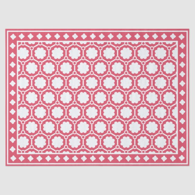 Raspberry Modern Bone Inlay Decoupage Paper Seidenpapier (Vorderseite)