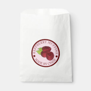 Raspberry Muffins hausgemacht von Berry gebacken Geschenktütchen
