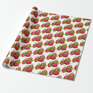 Raspberry Obstkonserven Party Geschenkpapier