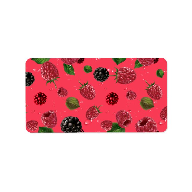 Raspberry Pattern Adressaufkleber (Vorne)