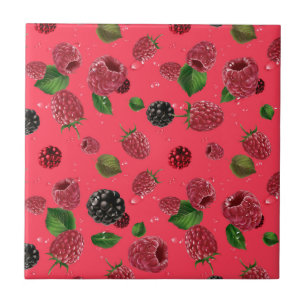 Raspberry Pattern Fliese