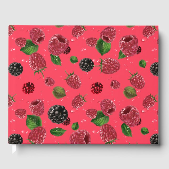 Raspberry Pattern Gästebuch (Vorderseite)
