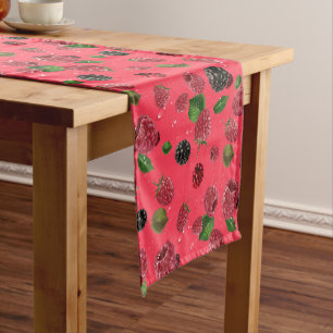 Raspberry Pattern Kurzer Tischläufer