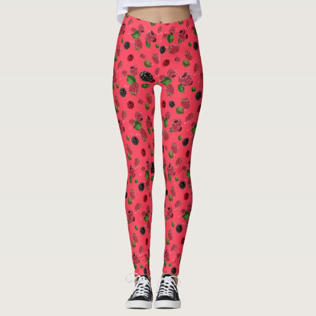 Raspberry Pattern Leggings (Vorderseite)