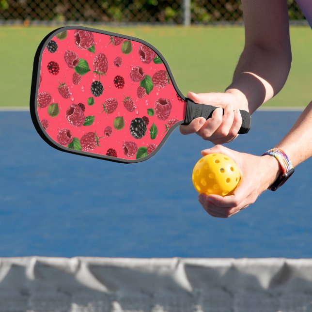 Raspberry Pattern Pickleball Schläger (InSitu)