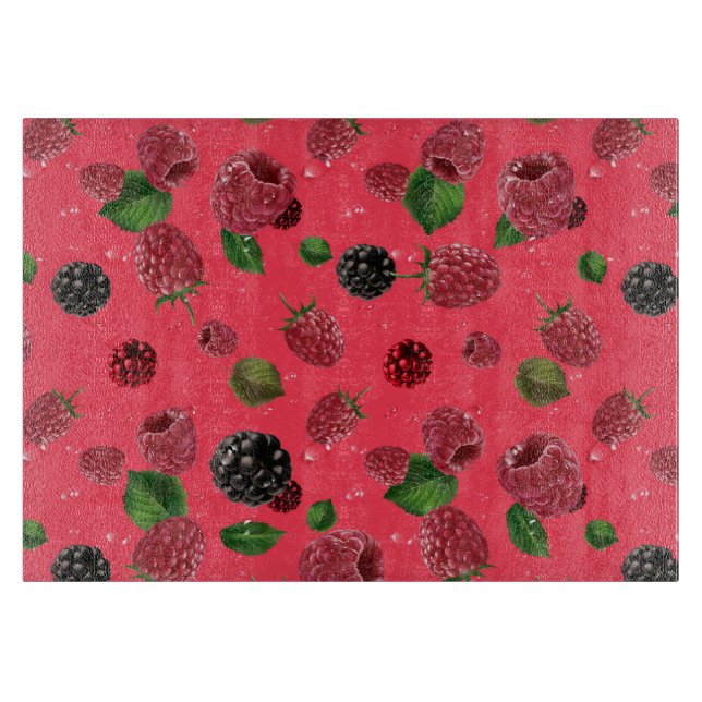 Raspberry Pattern Schneidebrett (Vorderseite)