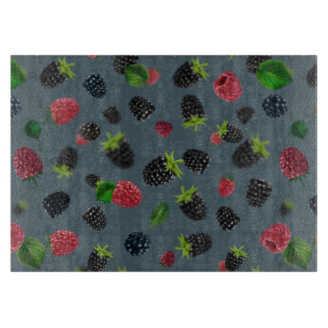 Raspberry Pattern Schneidebrett (Vorderseite)