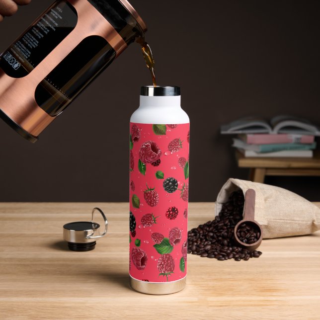 Raspberry Pattern Trinkflasche (Kaffee)