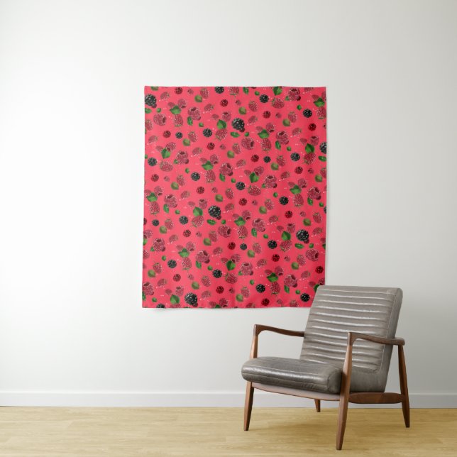 Raspberry Pattern Wandteppich (Beispiel)