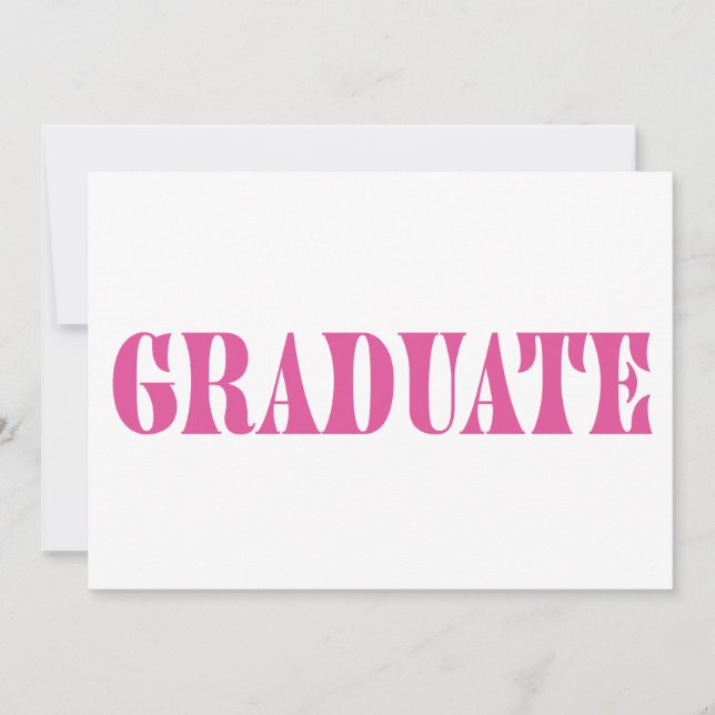 Raspberry Pink Modern Graduation Party Invitation (Vorderseite)