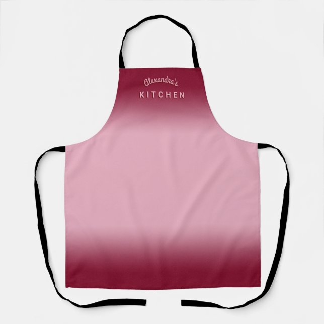 Raspberry Pink Ombre Schürze (Vorderseite)
