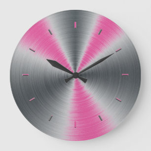 Raspberry Pink Overtones Color Matched Große Wanduhr