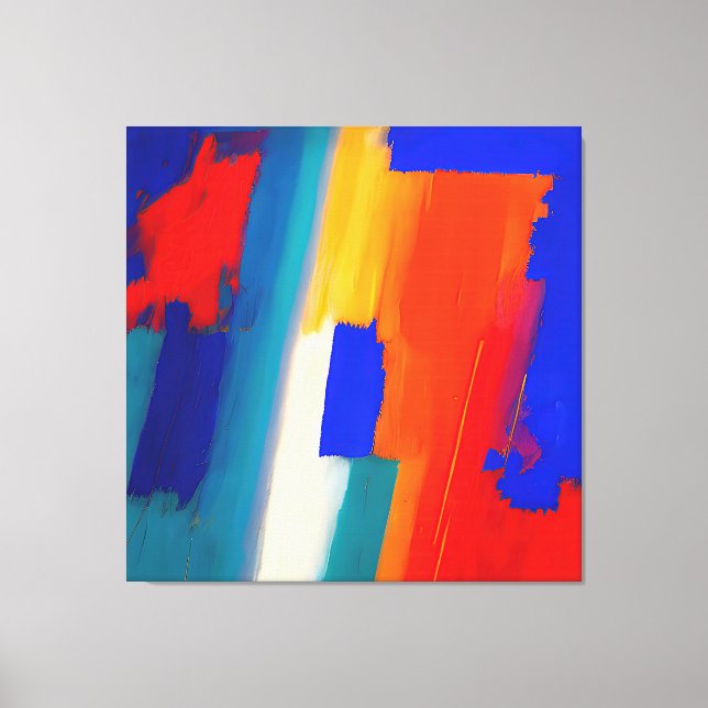"Raspberry Rhapsody" Abstrakte Kunst Leinwanddruck (Vorderseite)
