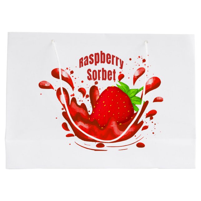 Raspberry Sorbet Große Geschenktüte (Rückseite)