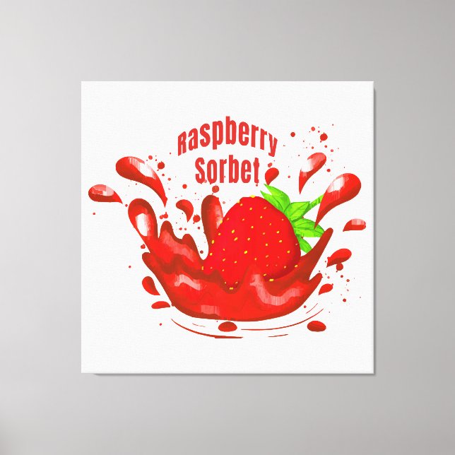 Raspberry Sorbet Leinwanddruck (Vorderseite)