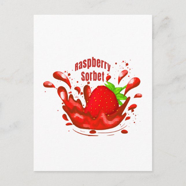 Raspberry Sorbet Postkarte (Vorderseite)