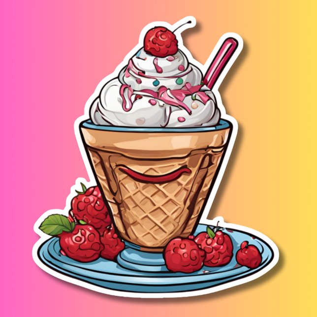 Raspberry Sundae Aufkleber (Von Creator hochgeladen)