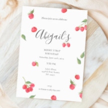 Raspberry Sweet Berry Erste Geburtstagsparty