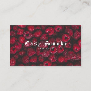 Raspberry Vape Shop Business Card Visitenkarte