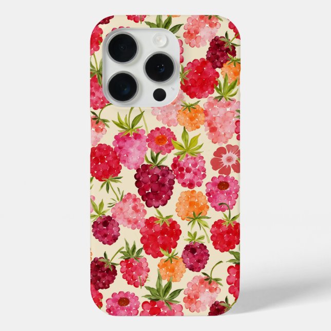 Raspberry Watercolor Coquette Case-Mate iPhone Hülle (Rückseite)