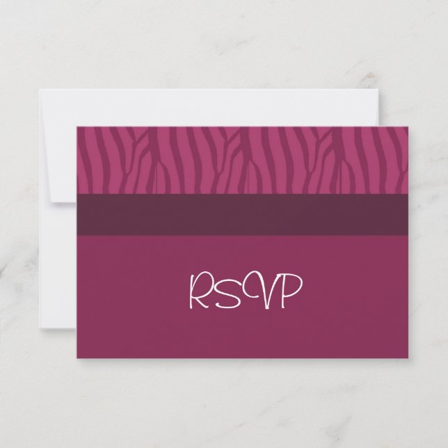 Raspberry Wedding RSVP Karte (Vorderseite)