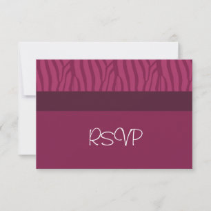 Raspberry Wedding RSVP Karte