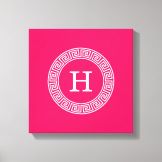 Raspberry Welch erste Monogramm für den griechisch Leinwanddruck